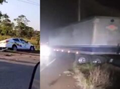 Tráiler embiste taxi en la Frontera–Ciudad del Carmen; al parecer hay un fallecido